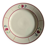 Antique serving platter in gien earthenware.