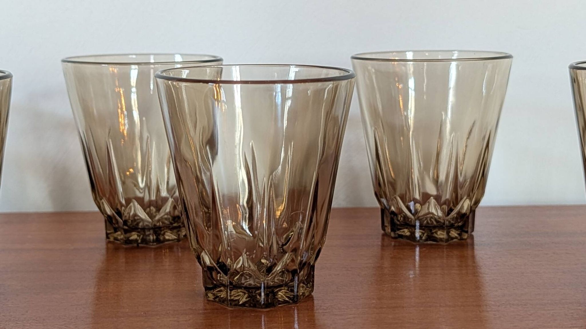 Smoked glasses from the 1970s.