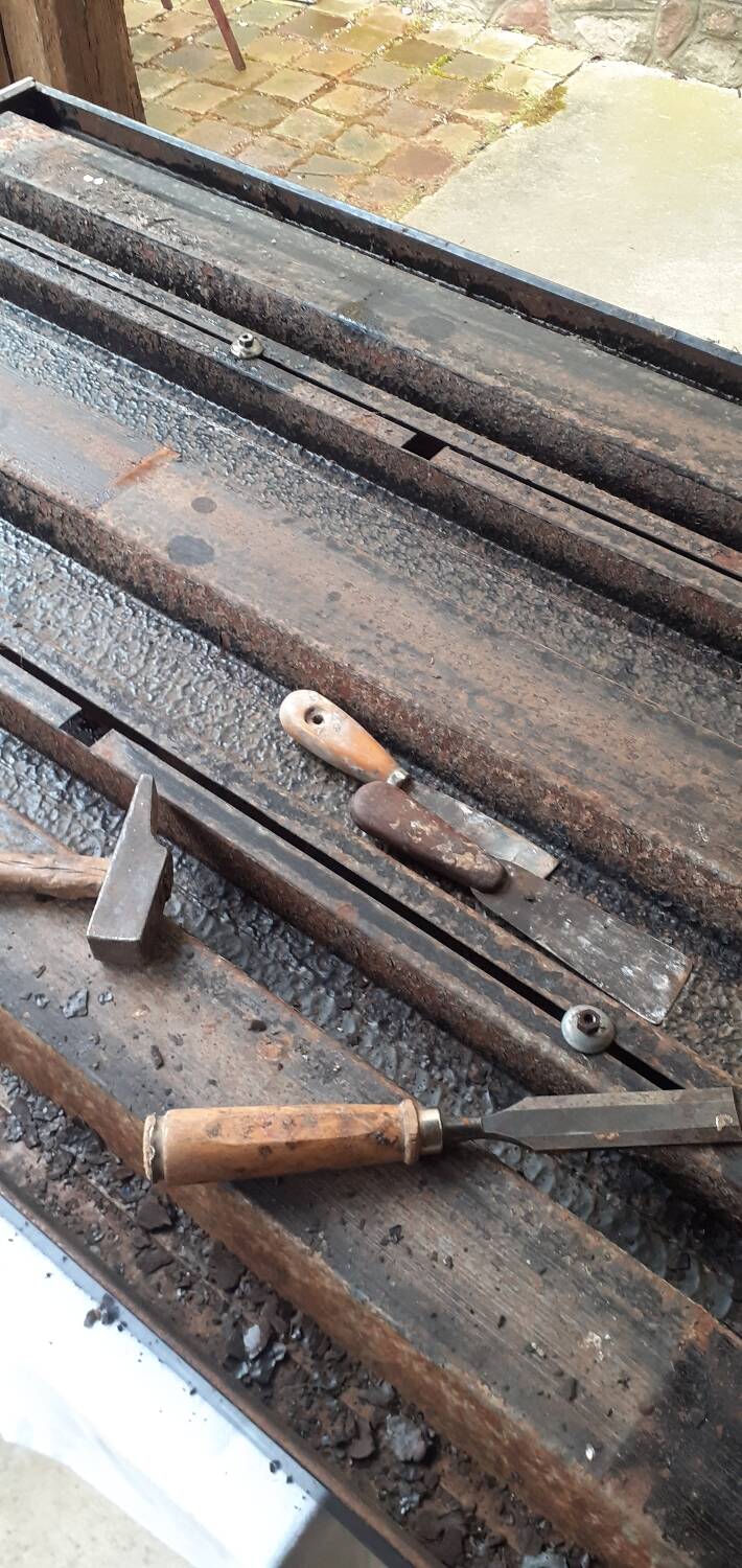 Strafor industrial metal desk, 1960s