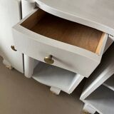 2 restored old bedside tables
