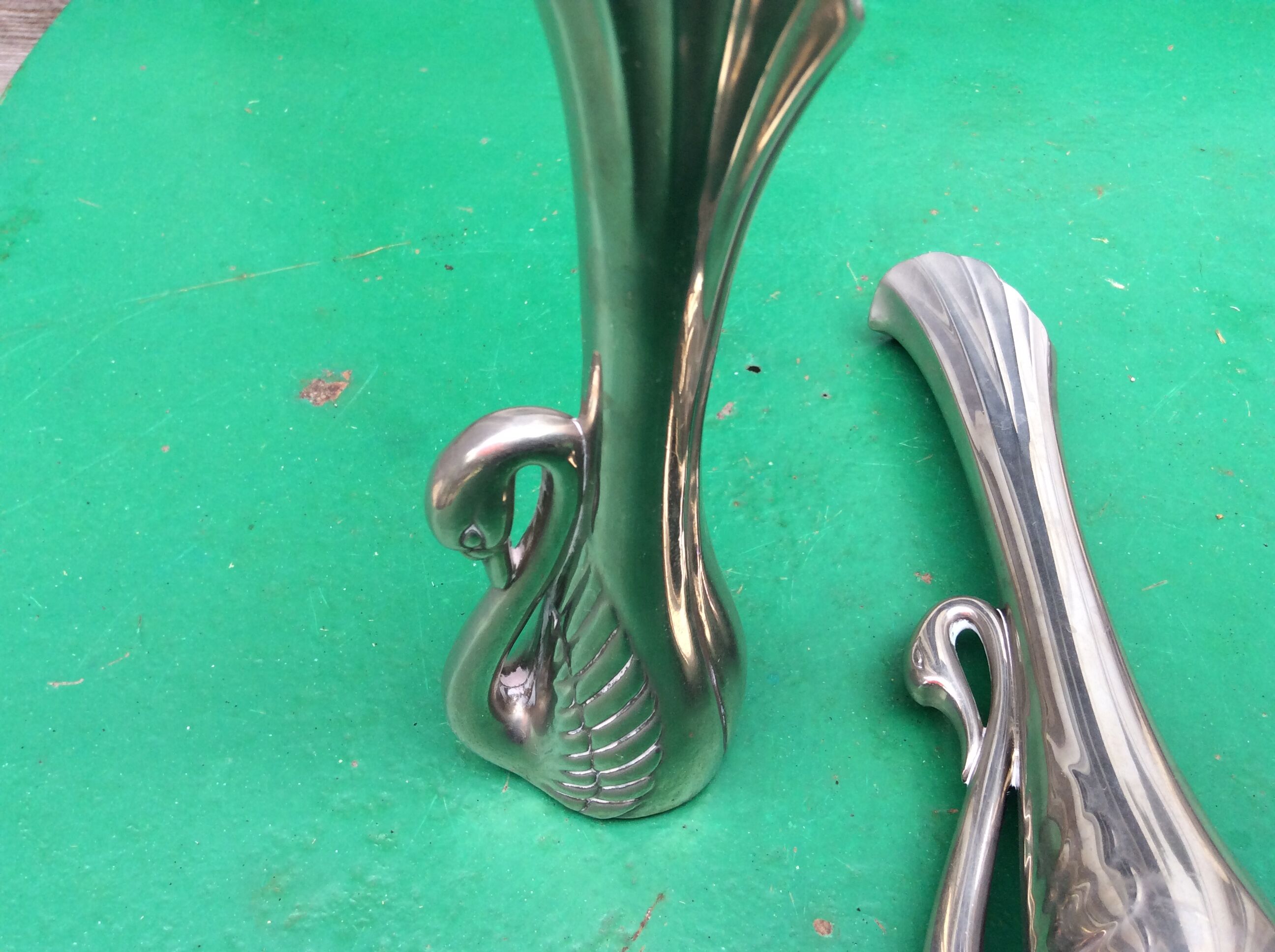 Duo of vases "swan"