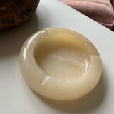 Round stone ashtray
