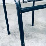 Postmodern sandows chairs attributed to rene herbst for ecart international, 1980s, set of 6