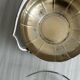 Antique glass and silver-plated metal dish
