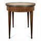 Rosewood and breccia marble bouillotte table