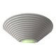Vintage white lacquered metal and glass wall light, Denmark 1970s