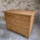 Commode ancienne rustique en pin, 4 tiroirs, vers 1880–1920