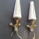 Pair of Art Deco wall sconces from the 1960s.