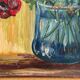 Original Swedish Oil on Panel “Flowers in Vase” Vintage & Framed 29 × 37cm