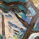 Expressionist landscape painting