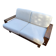 Vintage brutalist sofa in ecru bouclé fabric, 2/3 seater, 1970s