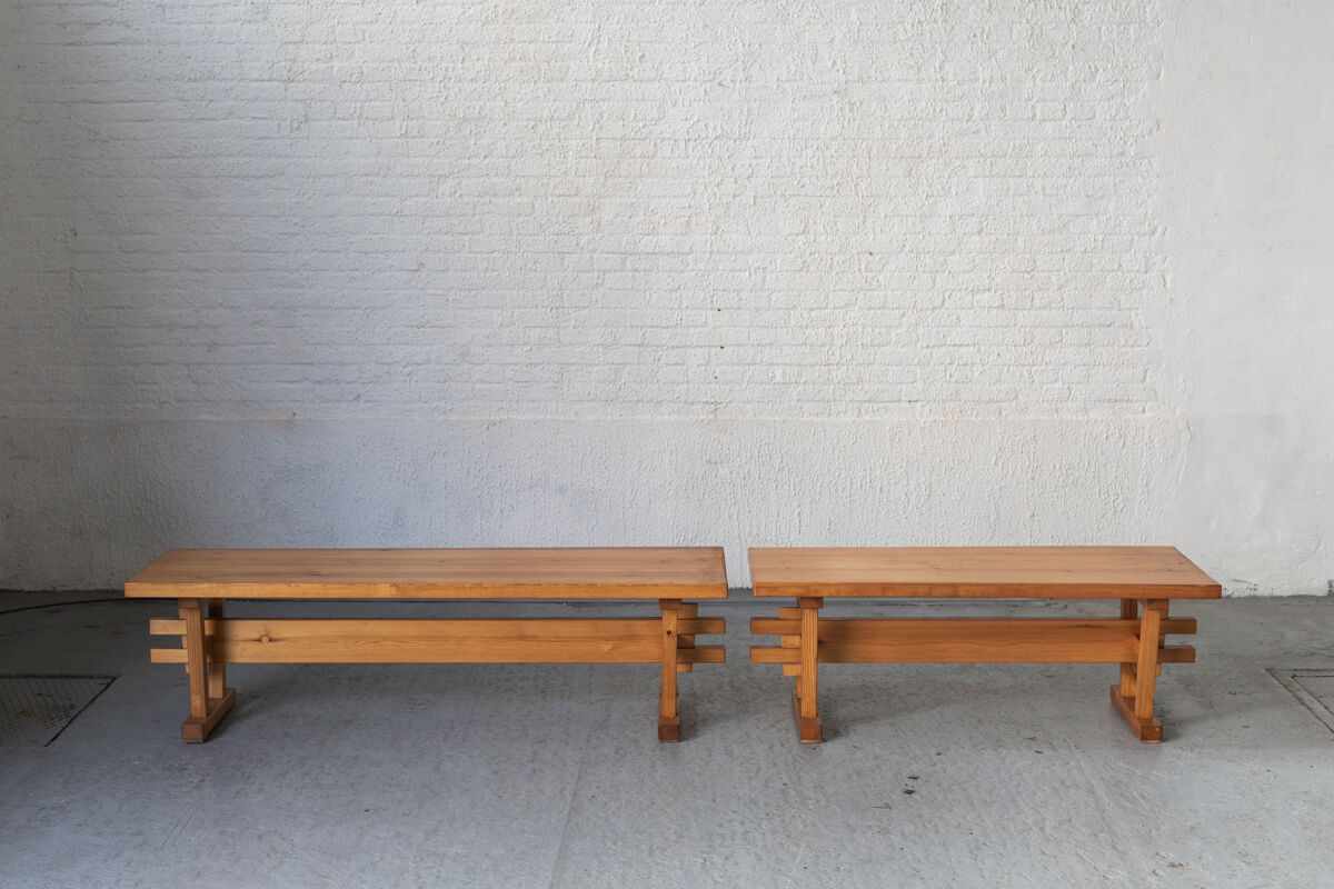 Dining set of 3 in solid oregon pine