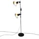 Vintage green fluorescent floor lamp with spots.