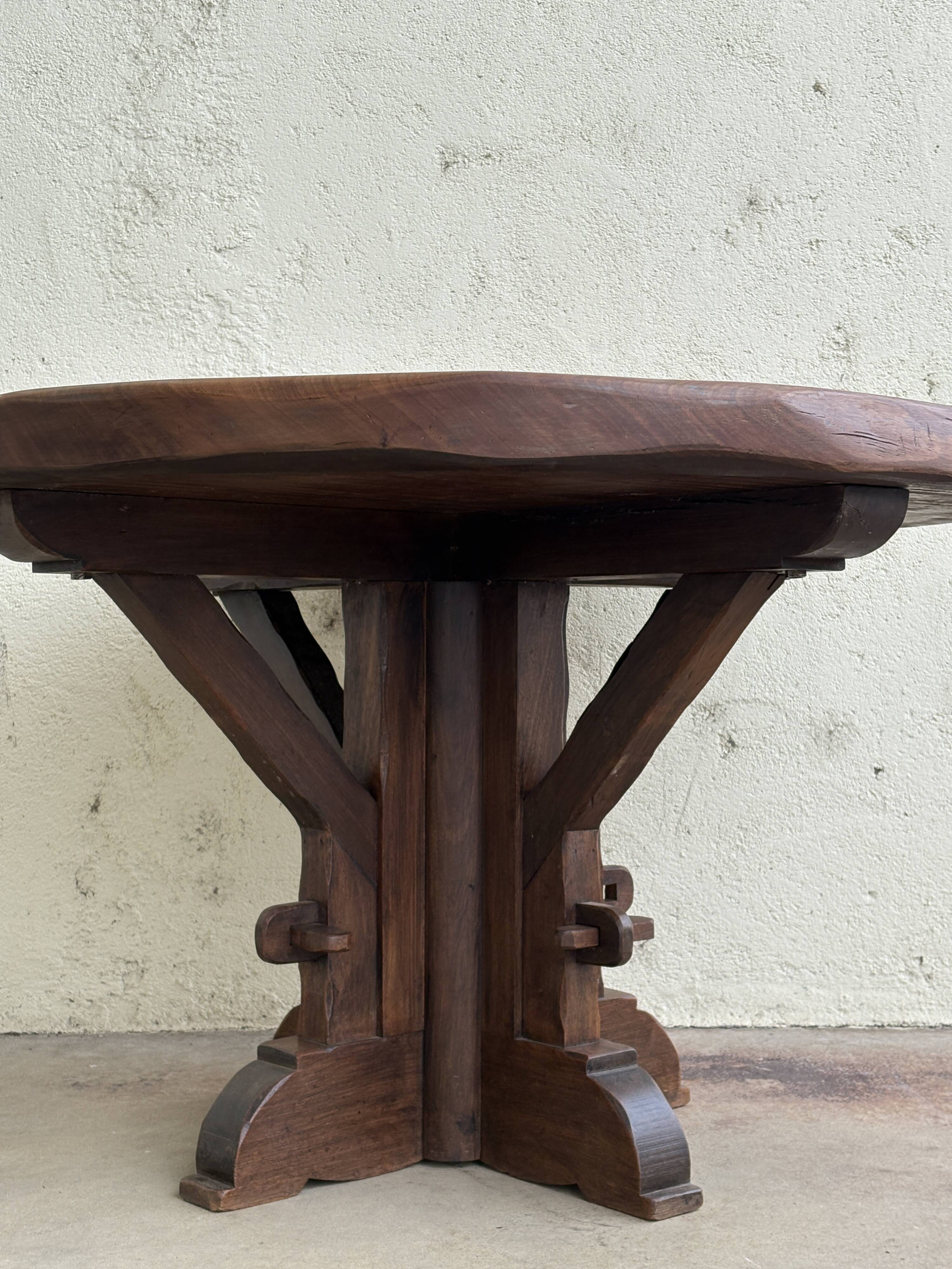 Solid wood round table