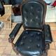 Voltaire armchair in black leather