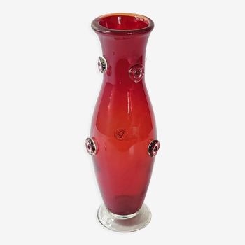 Vase vintage 1960 verre soufflé