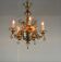 Venetian chandelier in golden Murano glass with a black border, circa 1950