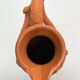 Vase Cruche en terre cuite vintage avec ornement végétale