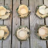 Set of 6 coffee cups with morvan sandstone saucers