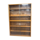 Vitrine/armoire de rangement vintage en bois et verre