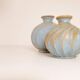 Pair of "Turkos" ceramic vases in mid-century style, Ewald Dahlskog, Bo Fajans, Sweden