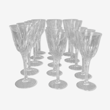 Série 15 verres en cristal