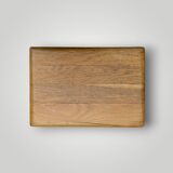 Small brutalist stool in solid oak – 1960s