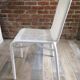 White woven resin garden chair
