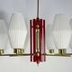Grand lustre Arredoluce façon Monza du milieu du siècle. Design italien des années 1950