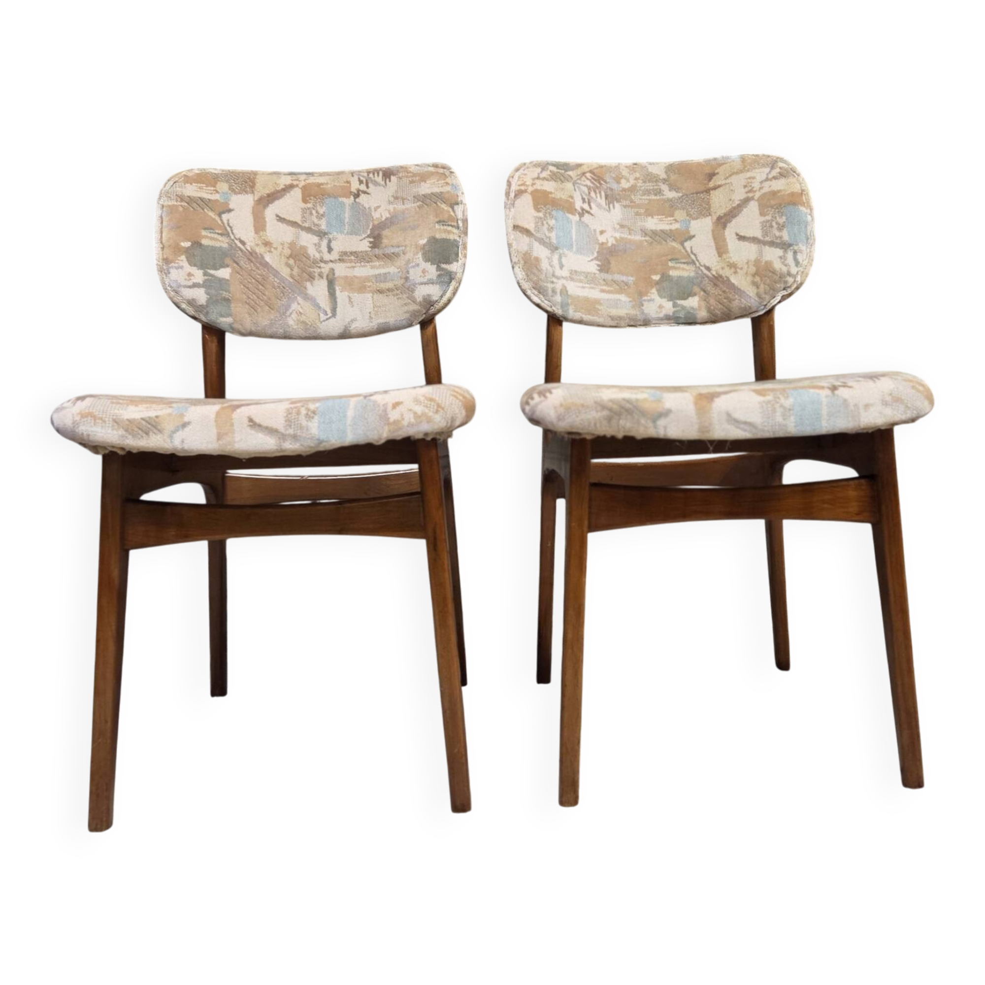 Pair of Scandinavian teak chairs from the 60s/70s.