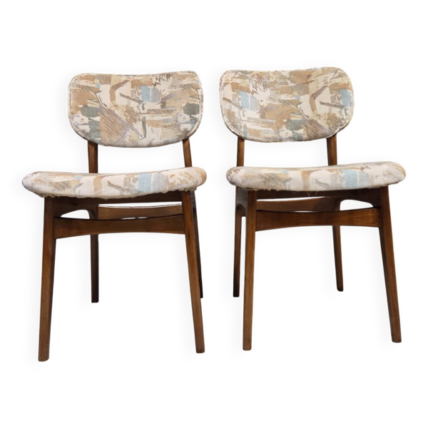 Paire de chaises scandinaves en teck années 60/70