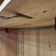 Antique wardrobe, kitchen cabinet, pinewood, creamy white