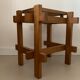 Old brutalist elm stool
