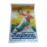 Affiche lithographiée chocolat Régibana