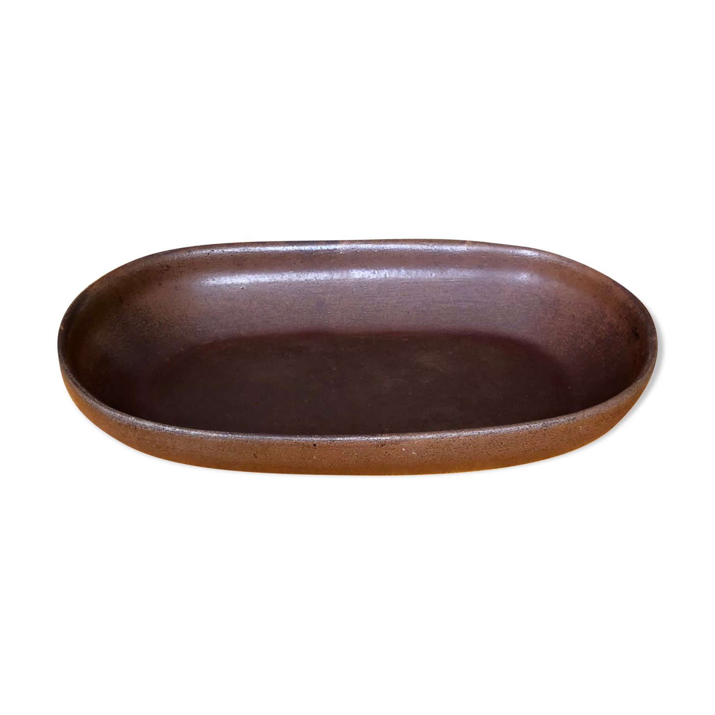 Vintage brown Dutch ceramic dish