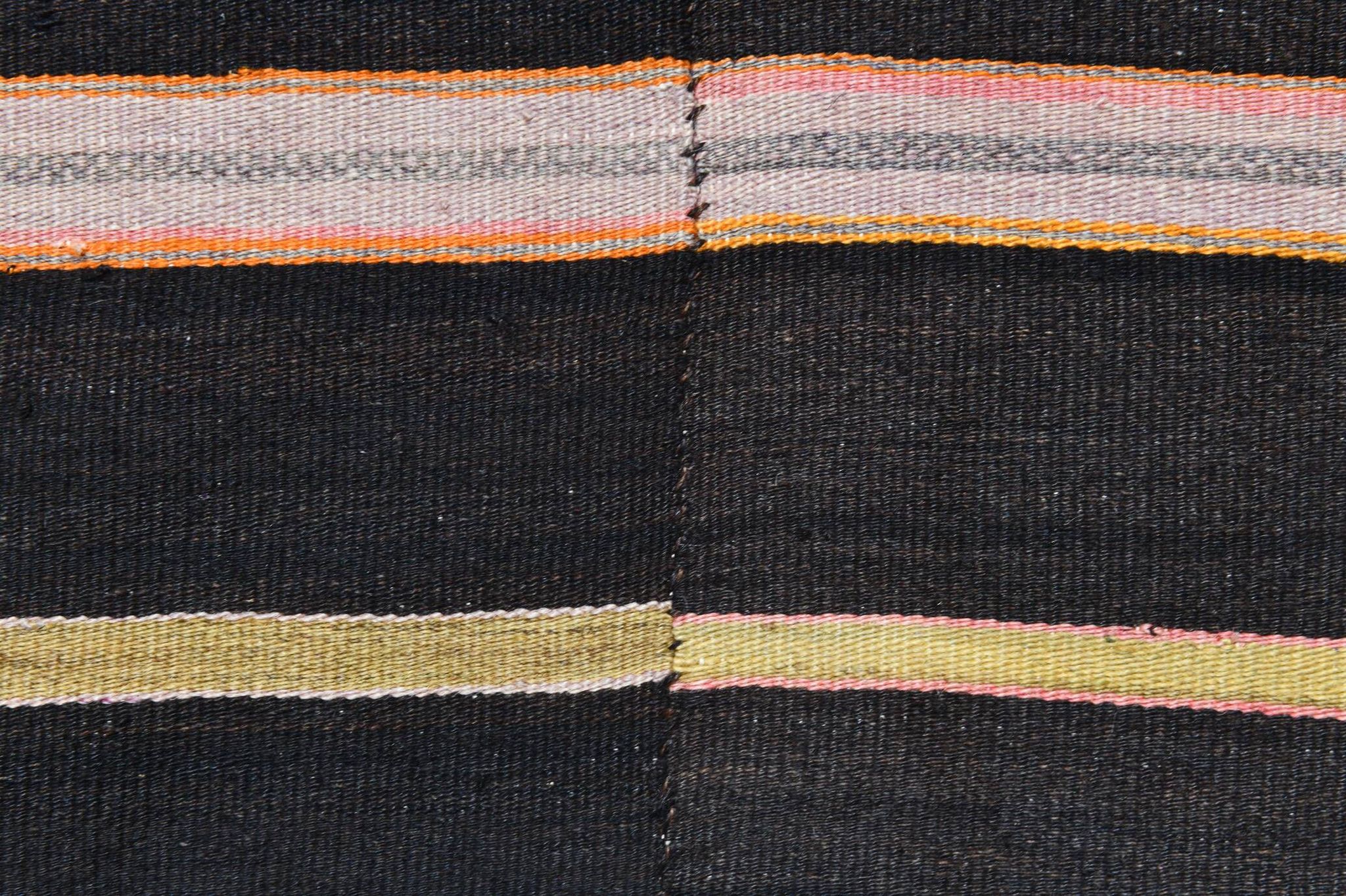 Tapis Kilim turc à motif marocain rayé en 100 % laine, 181x305 cm