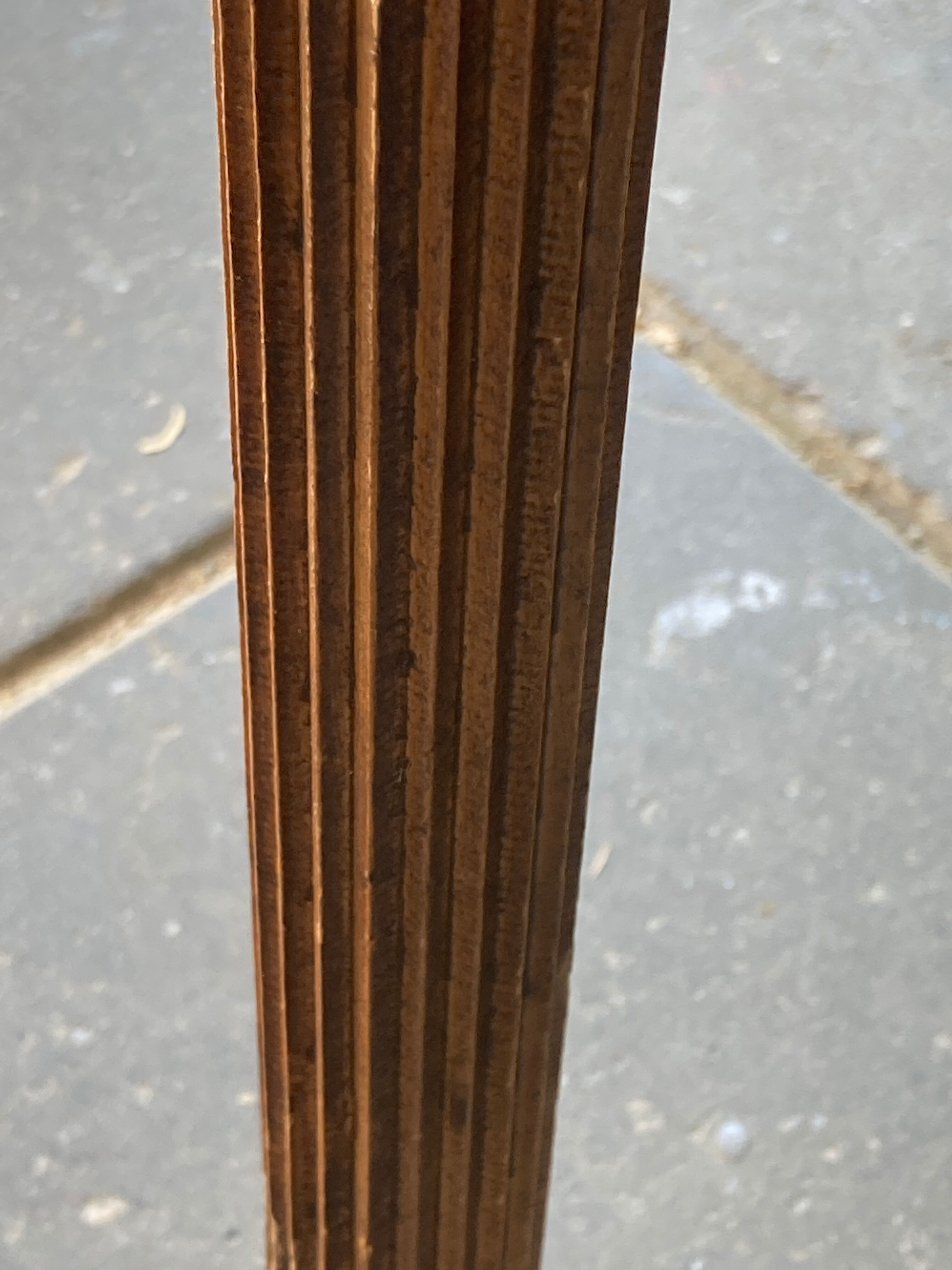Antique large rattan and opaline bamboo table lamp 1930s-1950s