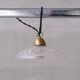 Brass and Glass Mid-Century Pendant Lights (7 Available)