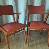 Paire de fauteuils de bridge année 50