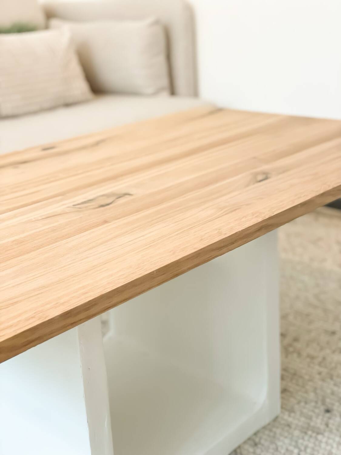 Concrete and wood coffee table - Length 120cm - Oakcub