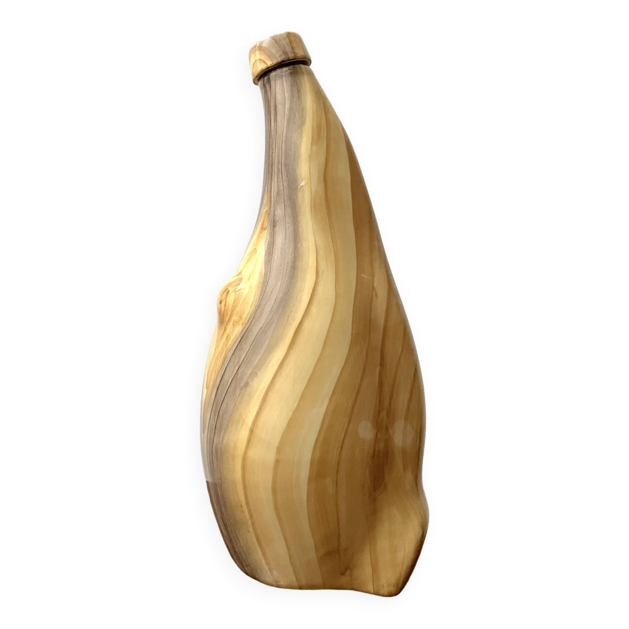 Vintage Vallauris Grandjean Jourdan imitation wood bottle
