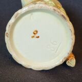 Old pitcher in slip 1900 ivy or holly decoration