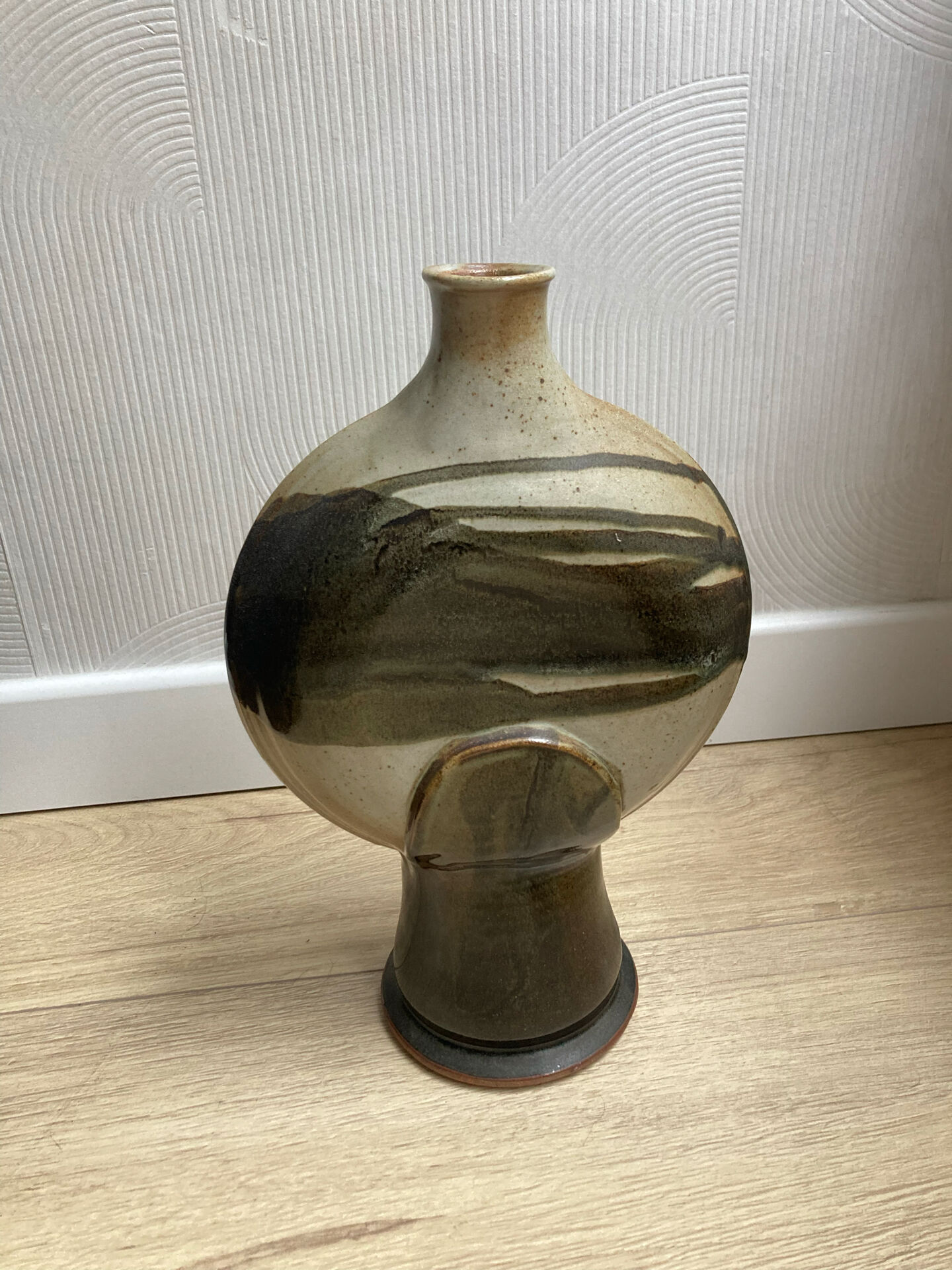 Lamp base or decorative object in stoneware