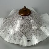 60s 70s Lamp Fixture Ceiling Lamp Flush Mount Doria Glass Space Age