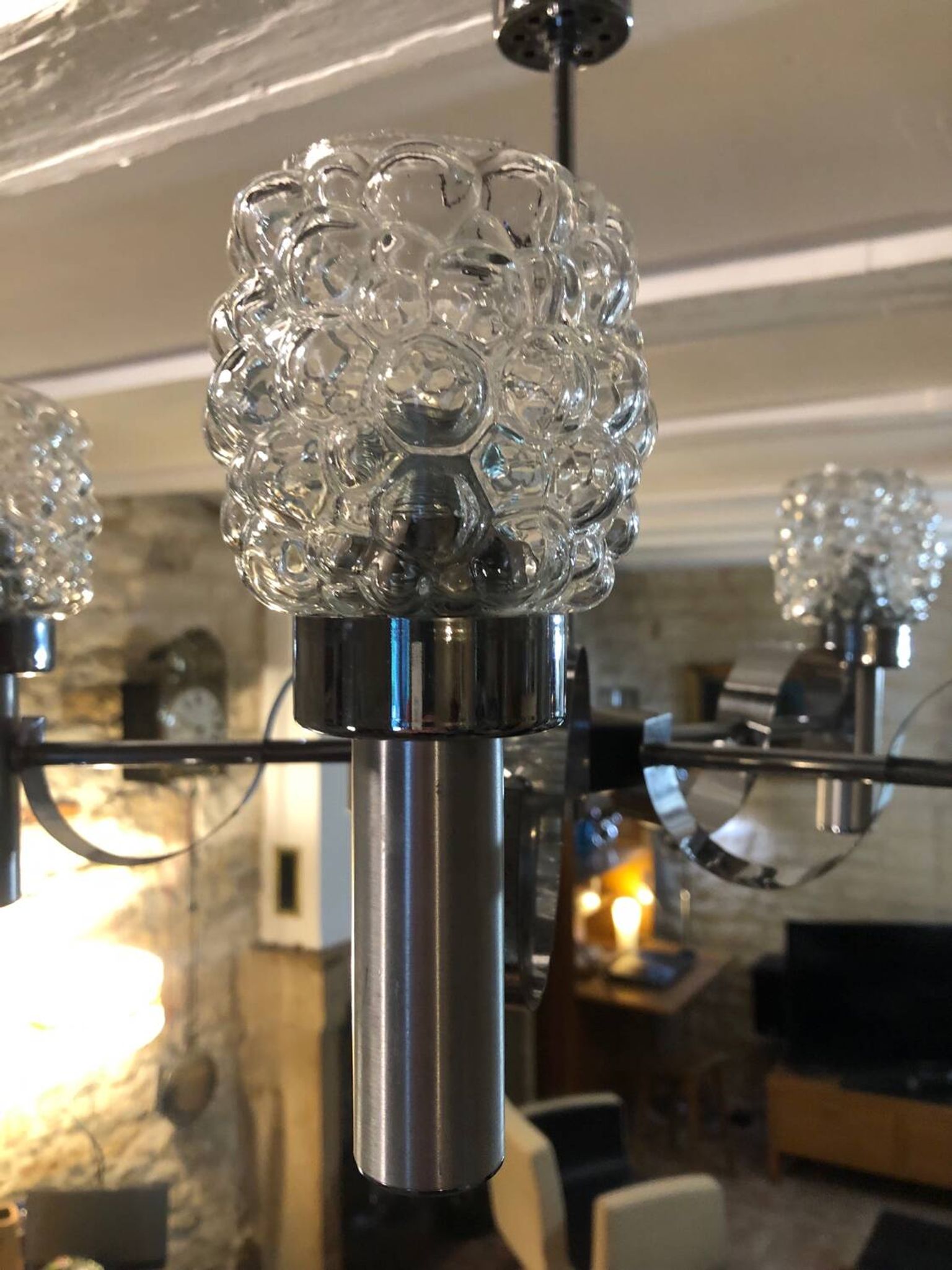 Lustre avec verreries Hélèna Tynell 1970