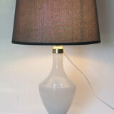 Glass table lamp in opal 1950