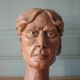 Sculpture signed Doloire, terracotta sculpture, sculpture of a man's head, collection, interior decoration.
