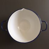 Enamelled metal white salad