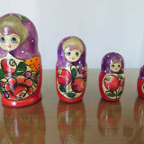 4 Russian dolls " Matryoshkas " 70s