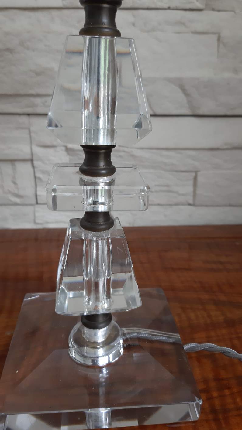 Vintage glass table lamp